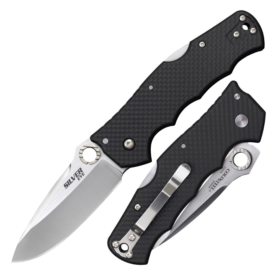 Cold Steel Elite Silver Eye Spear Point 3.5" S35VN Blade 4.875" Carbon Fiber Handle Light Everyday Carry Pocket Folding Knife