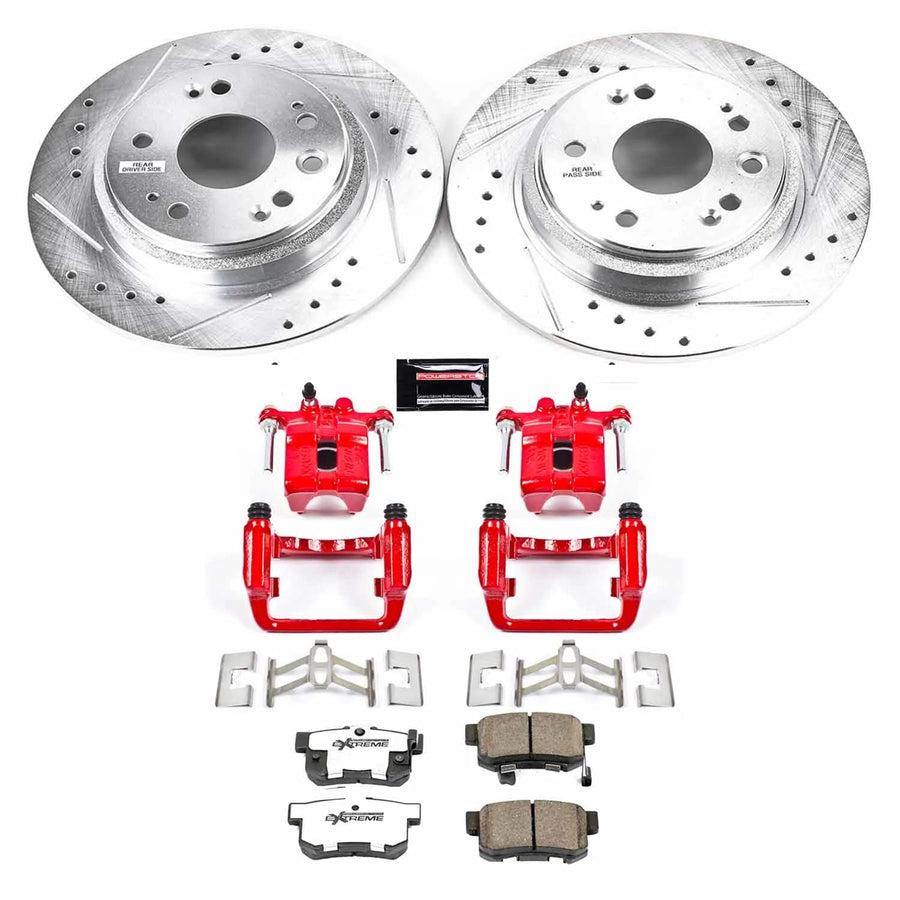 Power Stop Rear KC4989-26 Z26 Street Warrior Brake Kit For Acura RL 2002-2004 [Model Specific]