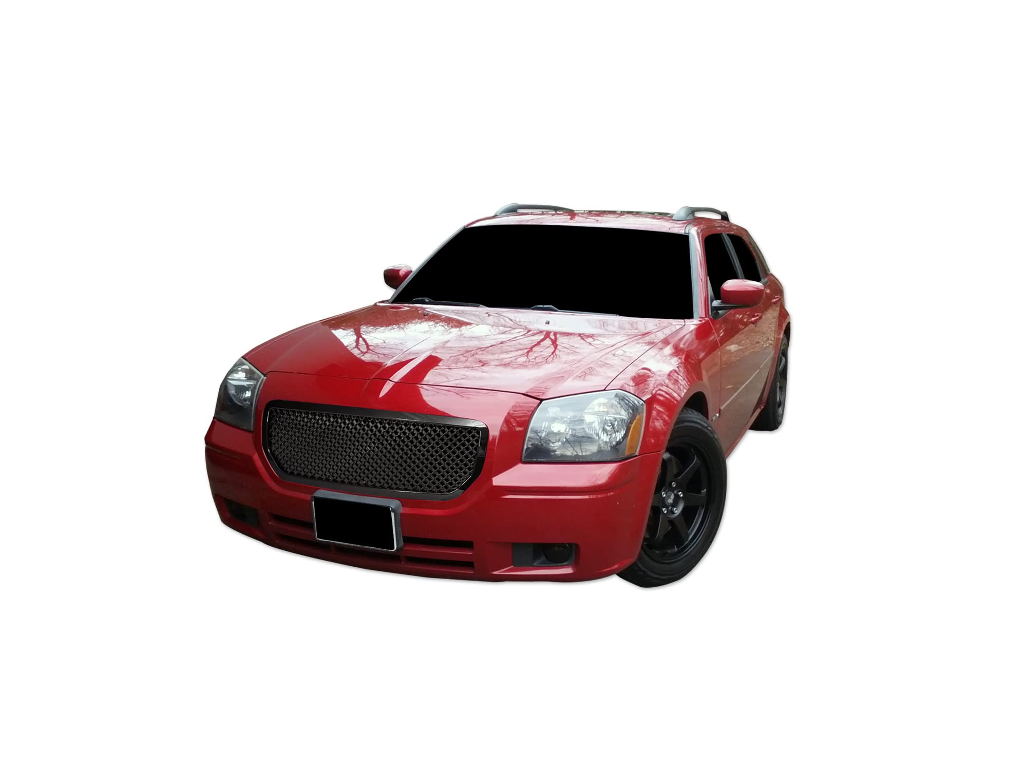 7147751 Armordillo USA Mesh Front Hood Grille - Gloss Black Fits 2004-2007 Dodge Magnum