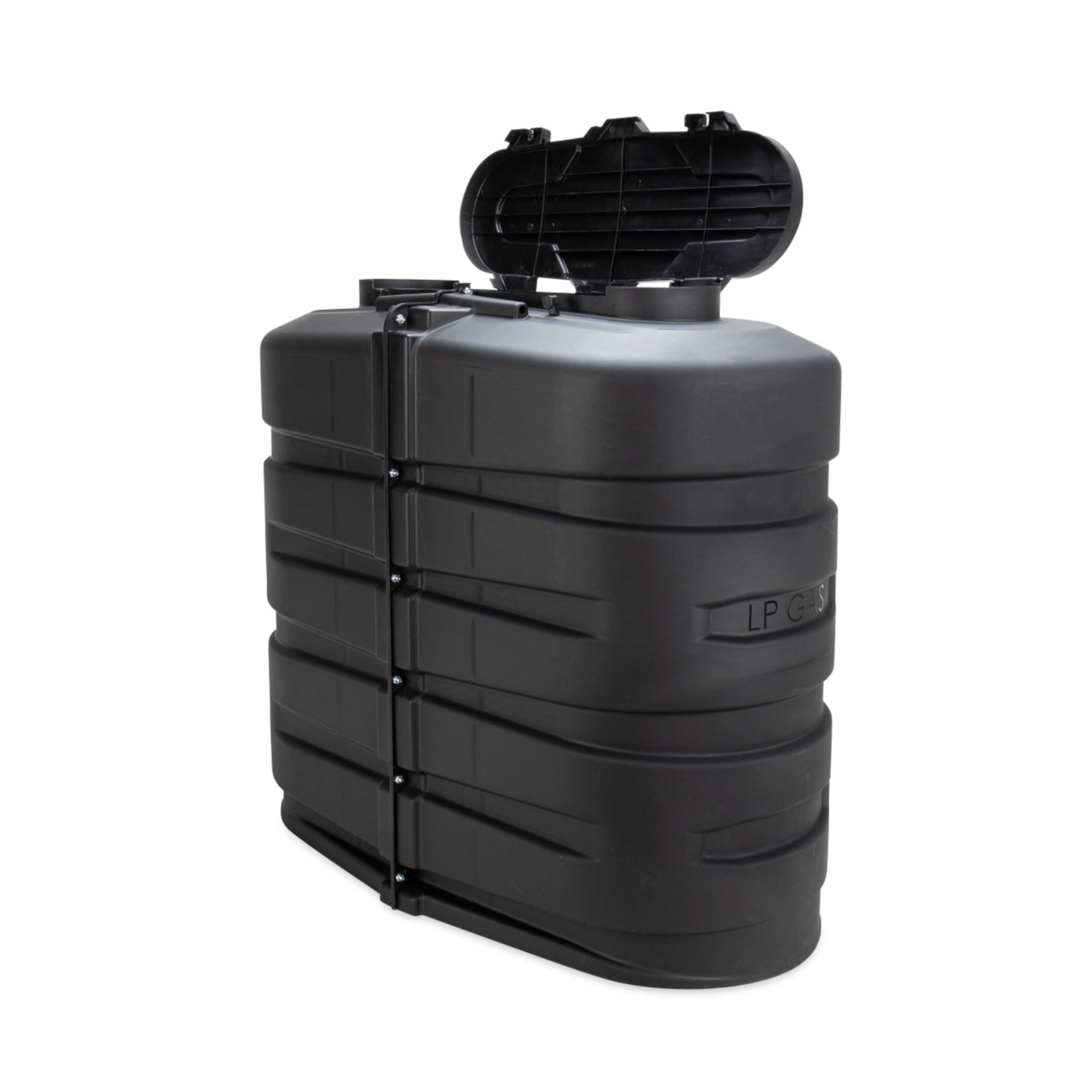Double RV Propane Tank Cover Camco 50512 - 30 lb., Black