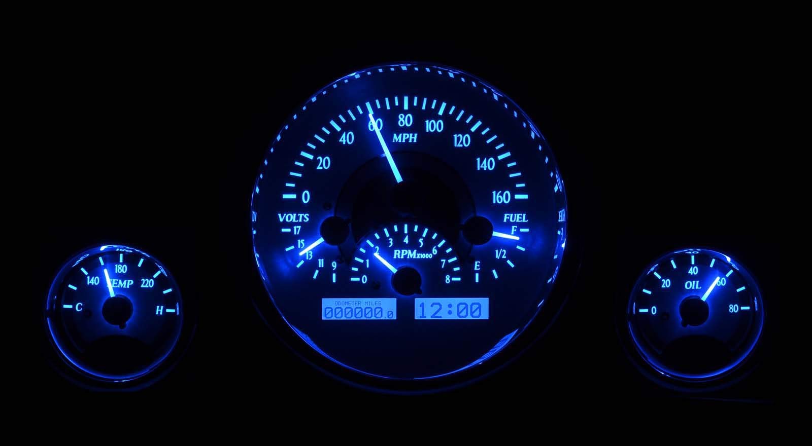 Silver Face Triple Round VHX System - Blue Display