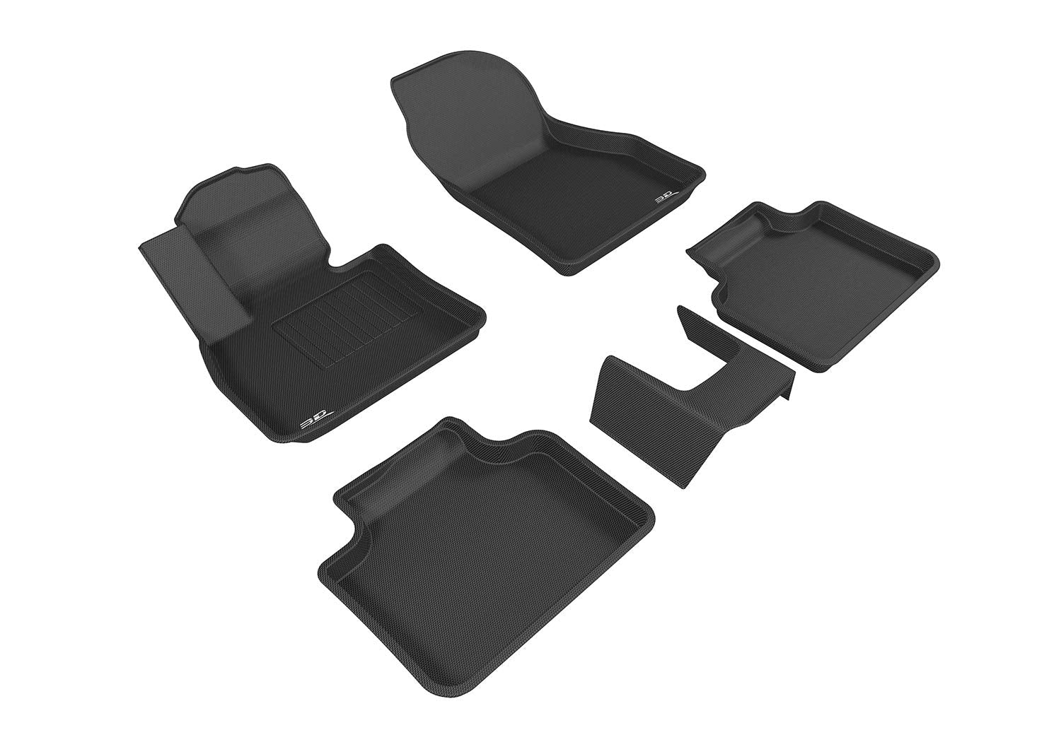 Custom Fit 3D MAXpider Kagu Floor Mat (Black) Compatible with BMW X1 2016-2022 / X2 2018-2023 - Full Set