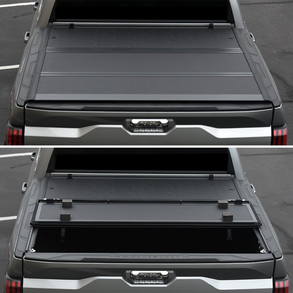 CoveRex TFX Series Armordillo USA Low Profile Hard Tri-Fold Truck Bed Tonneau Cover Fits 2016-2024 Nissan Titan 5.5 Ft (66") Short Bed