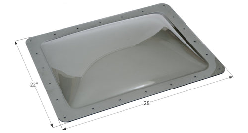 Single Pane ICON 12119 Exterior Skylight SL1824S - Smoke, 24" x 18"