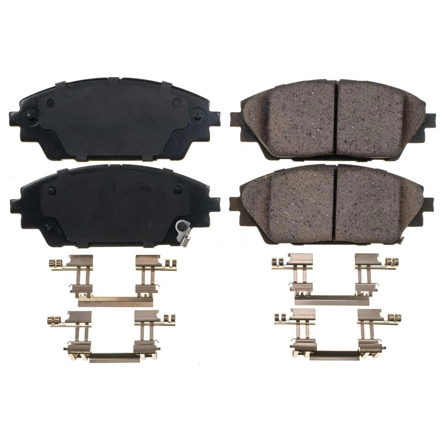 Power Stop Brake Kit Front For Mazda 3 2014-18 |3 Sport 2014-18 |CX-3 2016-22 - Ceramic Brake Pads With Installation Hardware, 17-1728