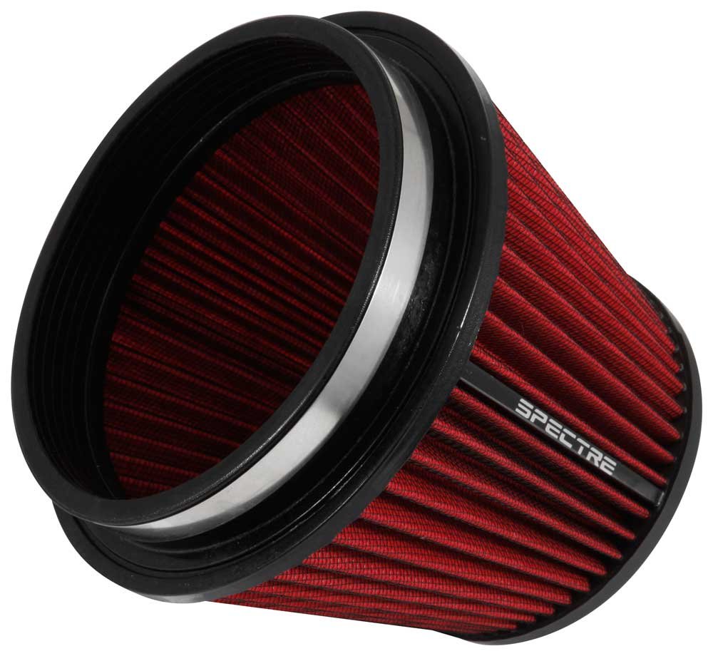 Universal Clamp-On Air Filter: Spectre High Performance, Washable Filter: Round Tapered; 6 in (152 mm) Flange ID; 6.219 in (158 mm) Height; 7.719 in (196 mm) Base; 5.219 in (133 mm) Top, SPE-HPR9886