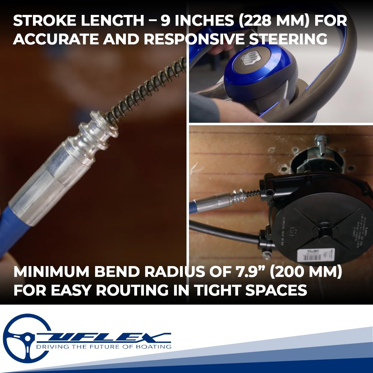 12' Uflex M66X12 Rotary Replacement Steering Cable