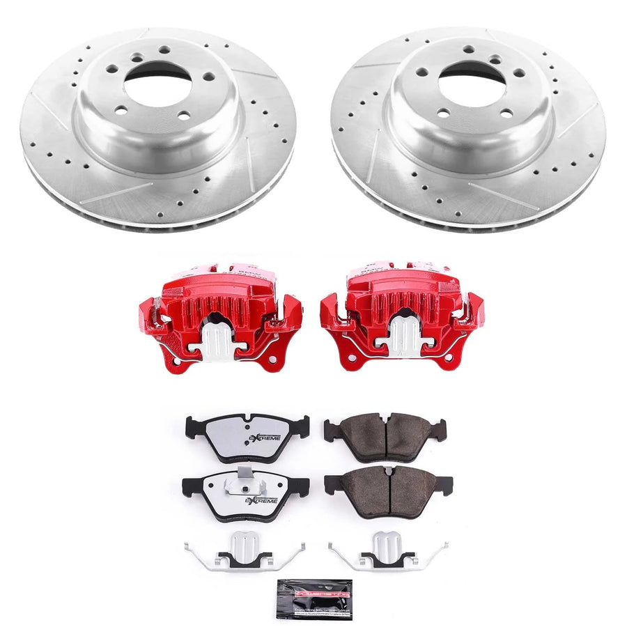 Power Stop Z26 KC6578-26, Front Caliper Kit-Drilled/Slotted Rotors, Carbon Ceramic Pads, Calipers For BMW Z4 2009-2010 [Model Specific]