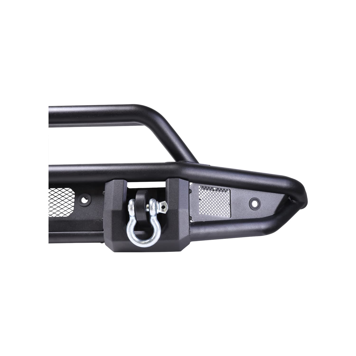 BR001T TrailFX Standard Front Bumper with Pre Runner Guard for Ford Bronco 2021-2025 Matte Black Powder Coated Steel Direct-Fit D-Rings LED Cube Light Mounts