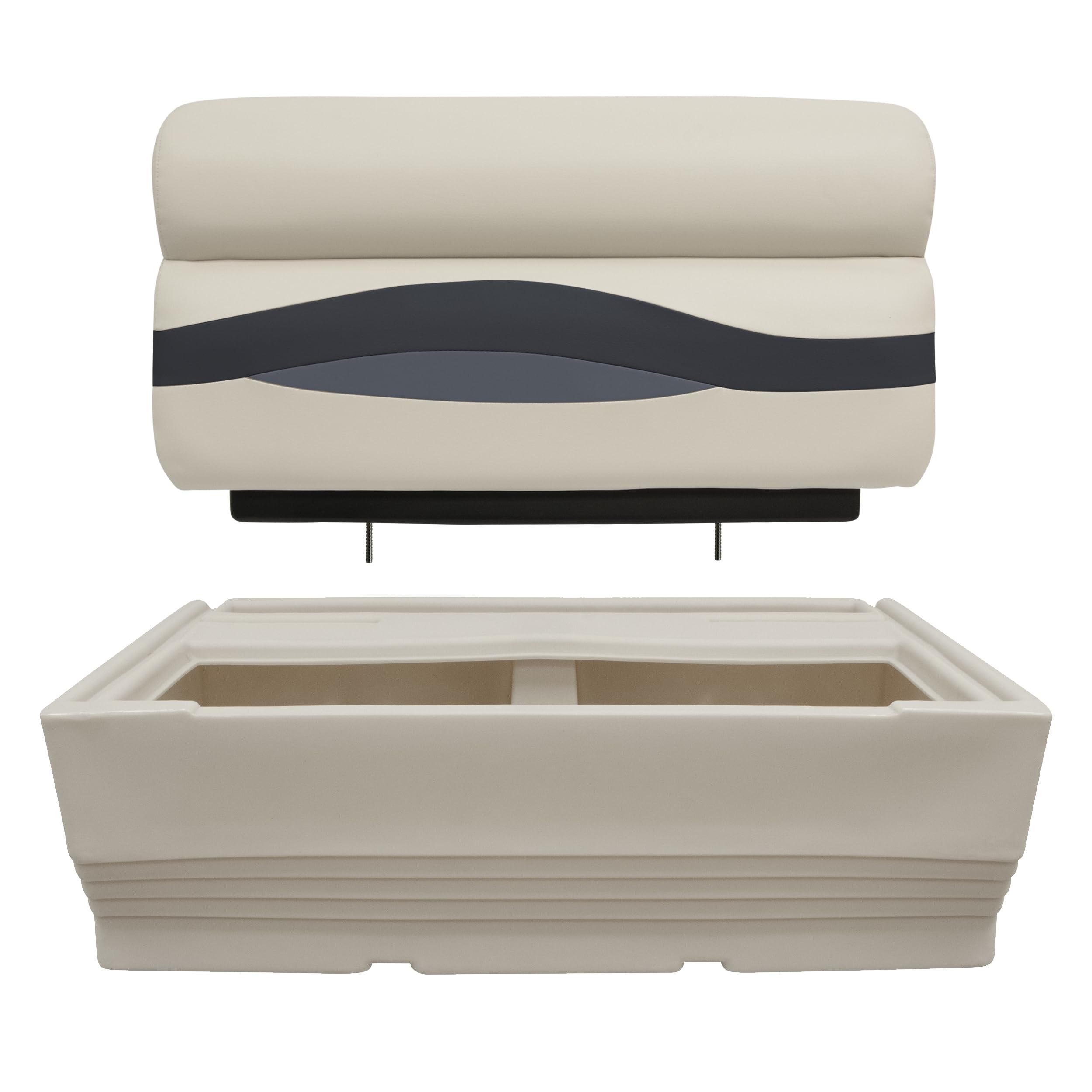 Wise Premier Series BM1144-1B-990 Pontoon 36-Inch Bench Base Only, Platinum