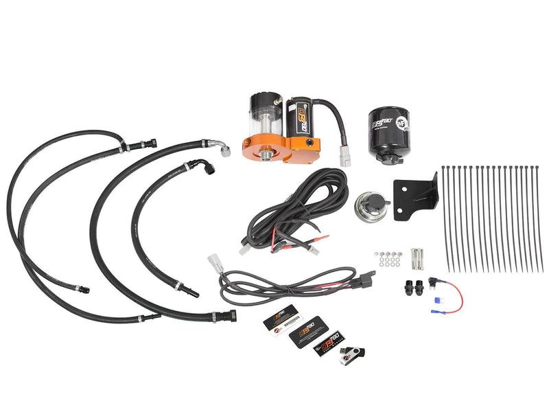 DFS780 AFE Filters 42-14023 Fuel Pump Full-Time Operation Incl. Clear High Impact Sight Glass/Helical Gears/Contoured CNC Manifold/Fuel Pressure Gauge Port/O.E Viton Seals 8-10 PSI