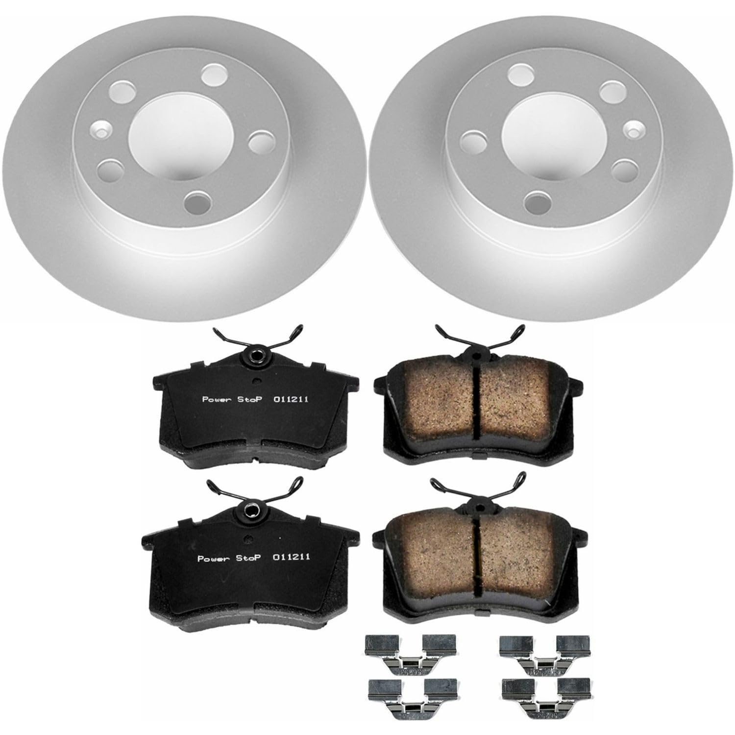 Rear Power Stop CRK848 Z23 Evolution Geomet Coated Brake Kit For Audi TT 2000-2006 [Model Specific]