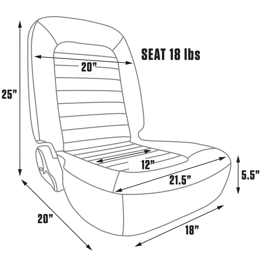 Grey Velour Racing Classic Low Back Recliner Right Seat ProCar by Scat 80-1550-62R