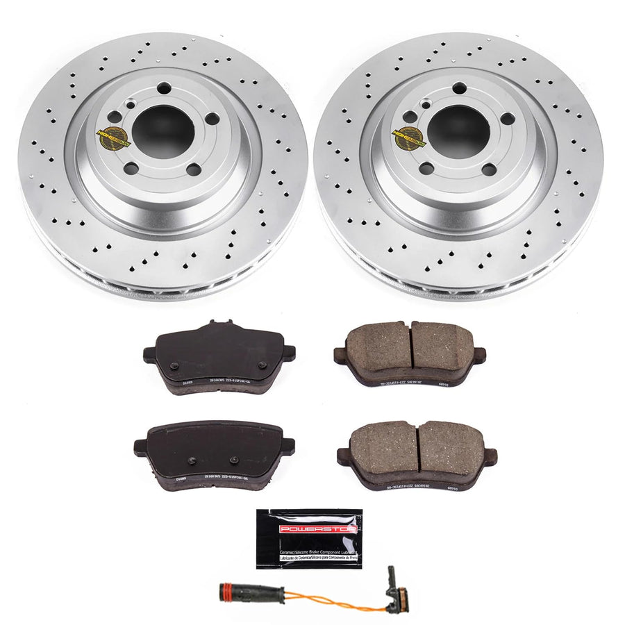 Coated Brake Rotor and Ceramic Brake Pads- Rear Power Stop CRK7859