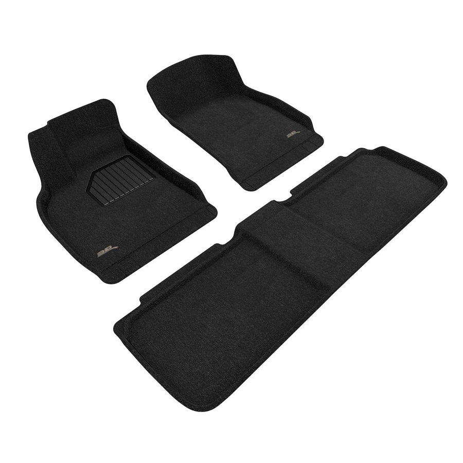 Custom Fit 3D MAXpider Elegant Floor Mat (Black) Compatible with Lucid Air 2022-2025 - Full Set (No Fit Pure/Touring)