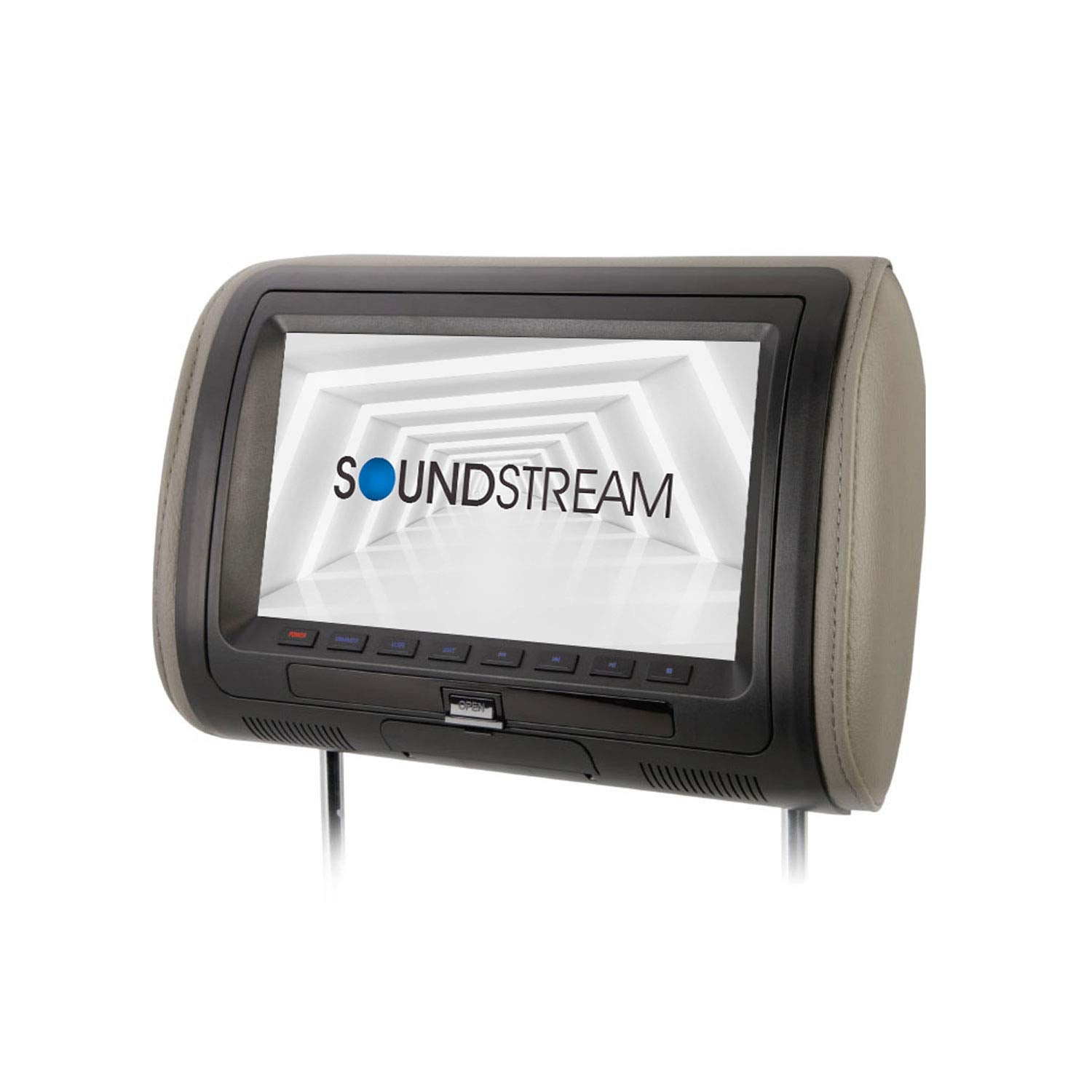 VHD-90CC Soundstream Universal Headrest with 9″ LCD/DVD/3 Color Covers