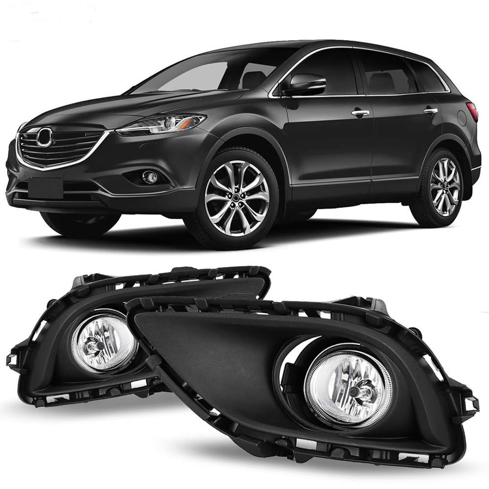OEM Series Winjet for [2013 2014 2015 Mazda CX-9] Driving Fog Lights + Switch + Wiring Kit