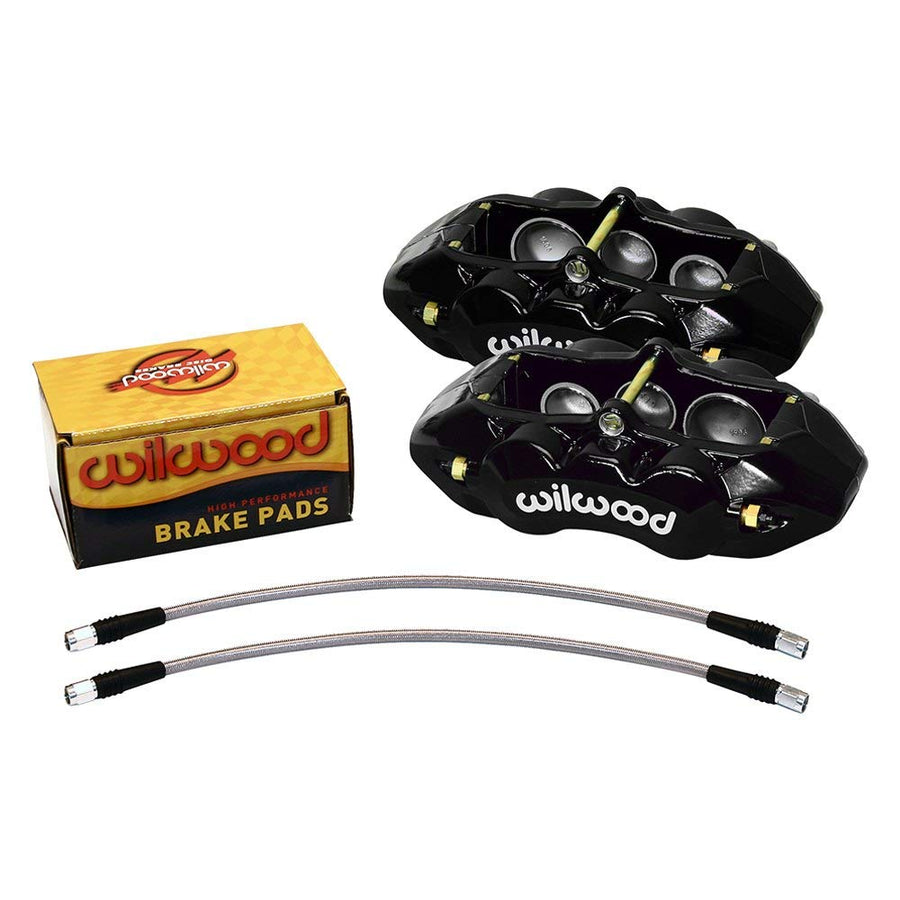 Black D8-6 Front Caliper Kit