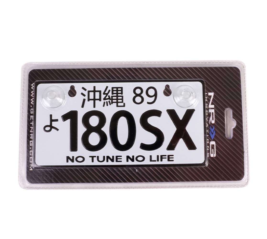 Aluminum Mini License Plate NRG Innovations (JDM Style, Universal Suction-Cup Fit, 180sx)