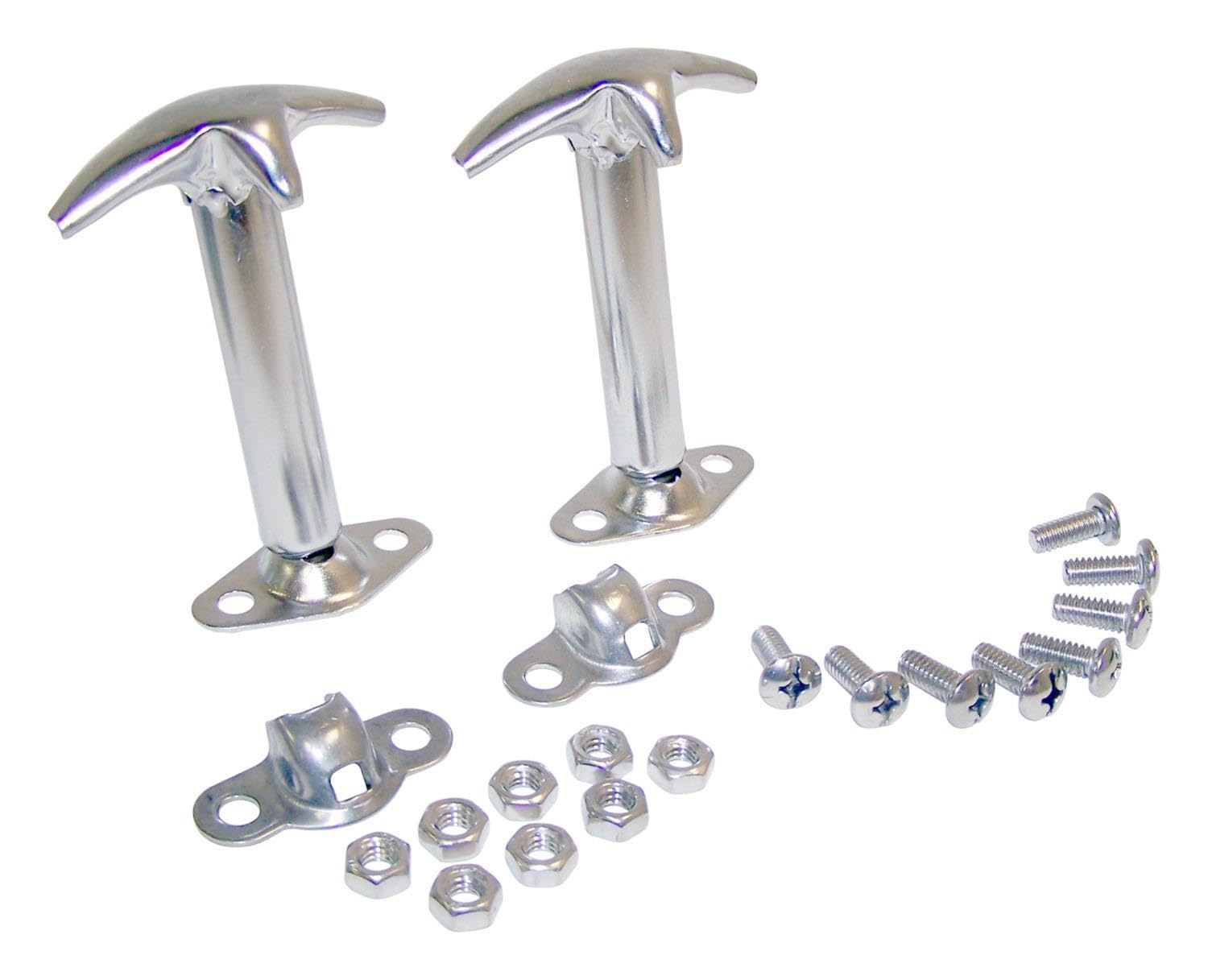 New One Hood Catch Kit, Stainless Steel (CJ/YJ) - Crown# RT34011