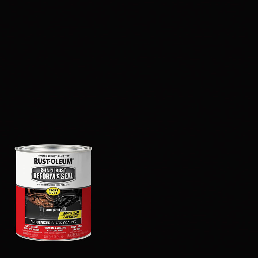 Rust-Oleum Automotive 2-in-1 Rust Reform & Seal, Black Quart
