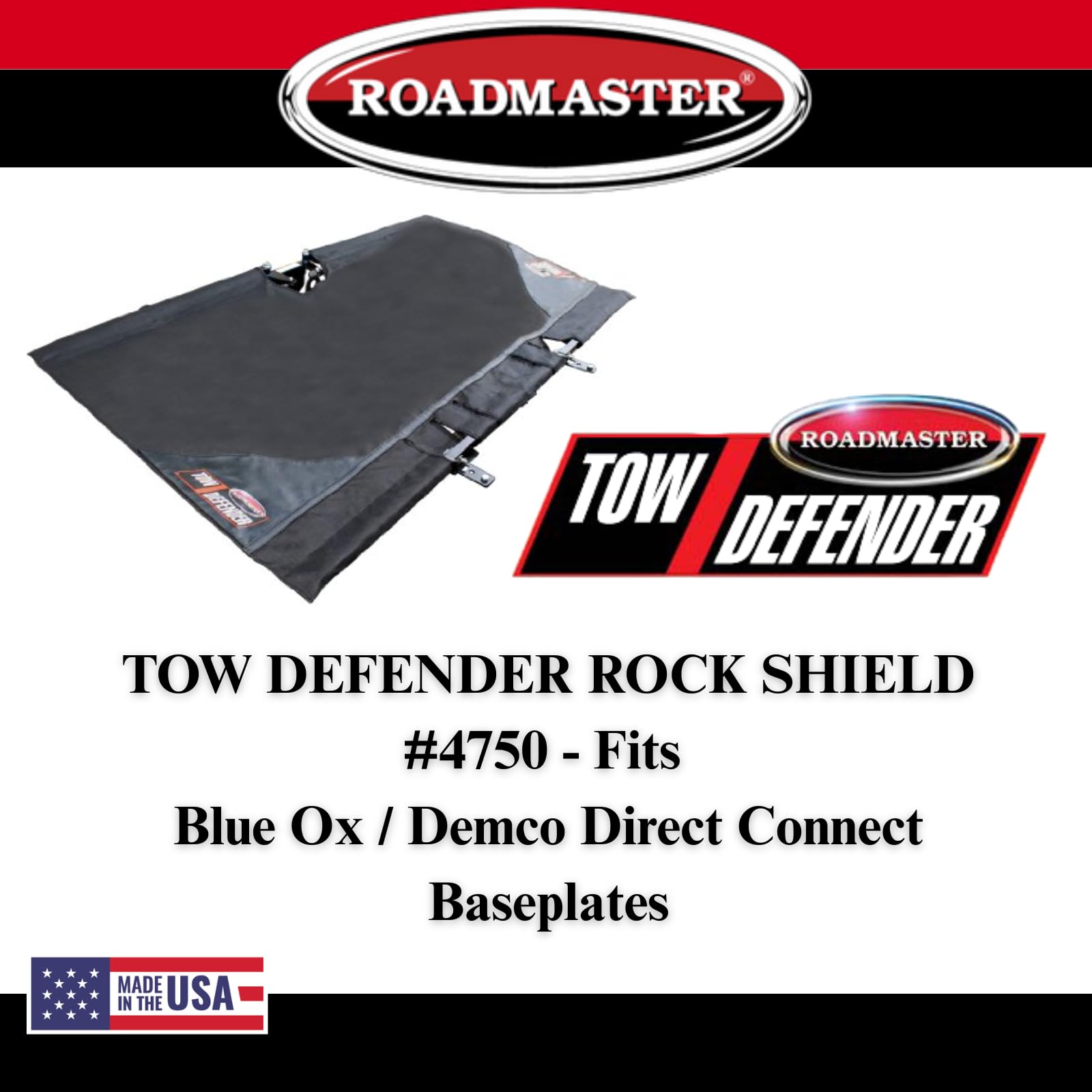 Tow Defender Roadmaster 4750 Rock Shield fits Direct Connect and Blue Ox/Demco Baseplates | Maximum Protection | Easy Installation | Lightweight and Compact | Made in The USA