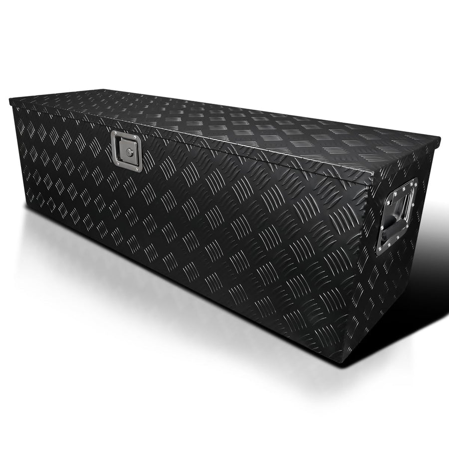 Heavy Duty Aluminum Tool Box SPEC-D TUNING 44"x15"x15" Black Truck Utility Chest Storage with Lock & Key For Pickup Truck Bed, RV Trailer