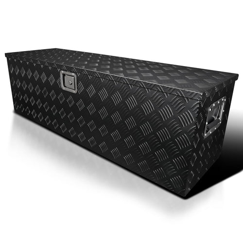Heavy Duty Aluminum Tool Box SPEC-D TUNING 44"x15"x15" Black Truck Utility Chest Storage with Lock & Key For Pickup Truck Bed, RV Trailer