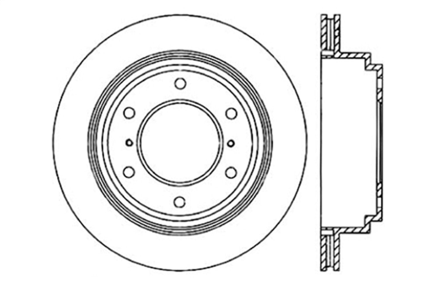 StopTech Sport 128.46063L Cross Drilled Brake Rotor (Rear Left), 1 Pack