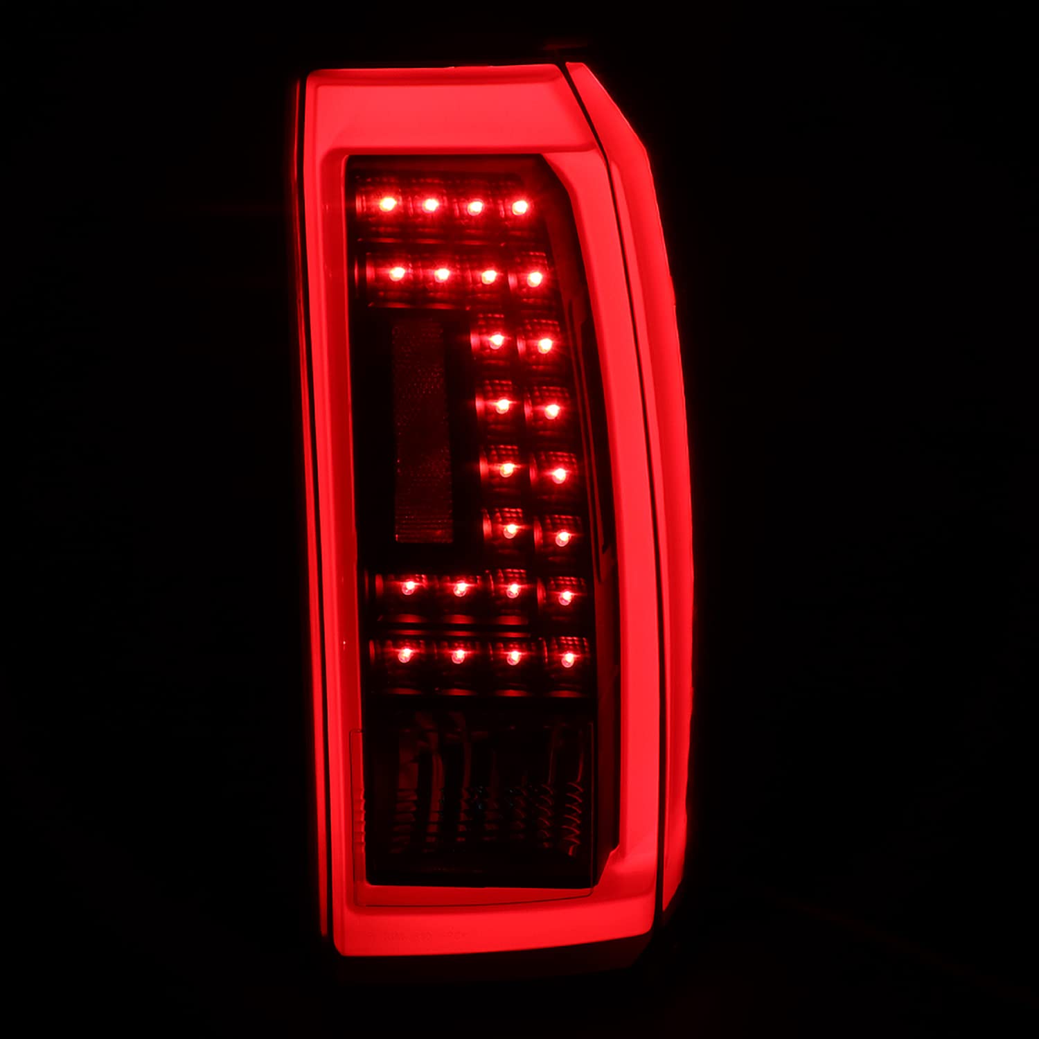 Black LED Tail Lights w/Red LED Light Bar SPEC-D TUNING Compatible with 2015-2020 GMC Yukon Denali SLE SLT, 2015-2020 GMC Yukon XL Denali SLE SLT, Left + Right Pair Assembly