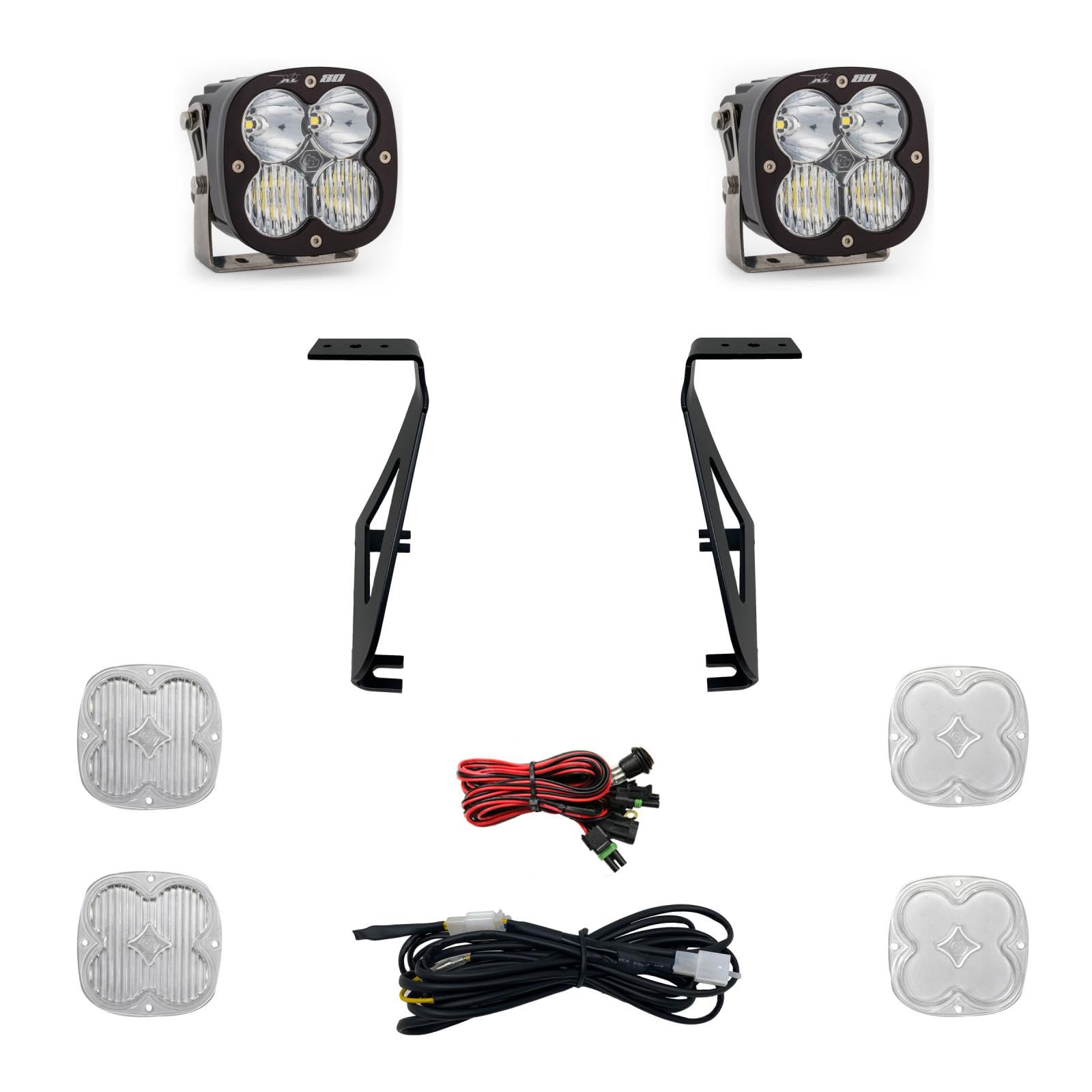 XL80 Baja Designs LED A-Pillar Light Kit for Ford F-150 Raptor 2021+ Truck (Driving/Combo; Clear)