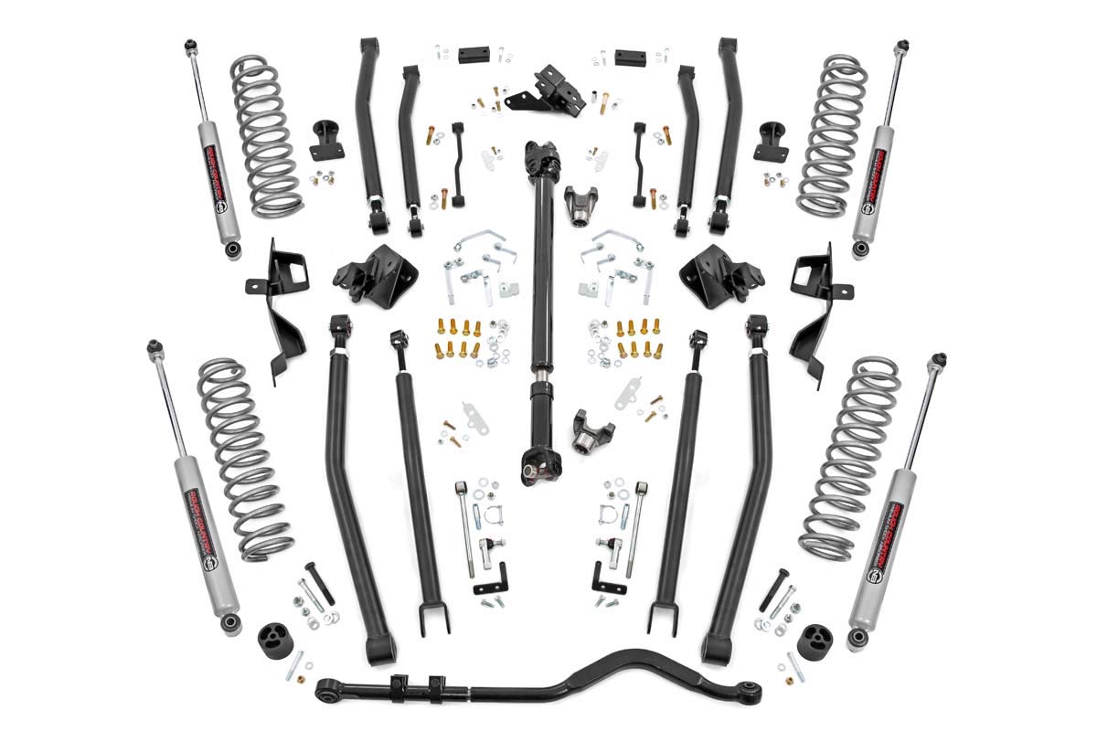 6" Rough Country Long Arm Lift Kit w/N3 Shocks for Jeep Wrangler JL Unlimited (2018-2023) 4-Door