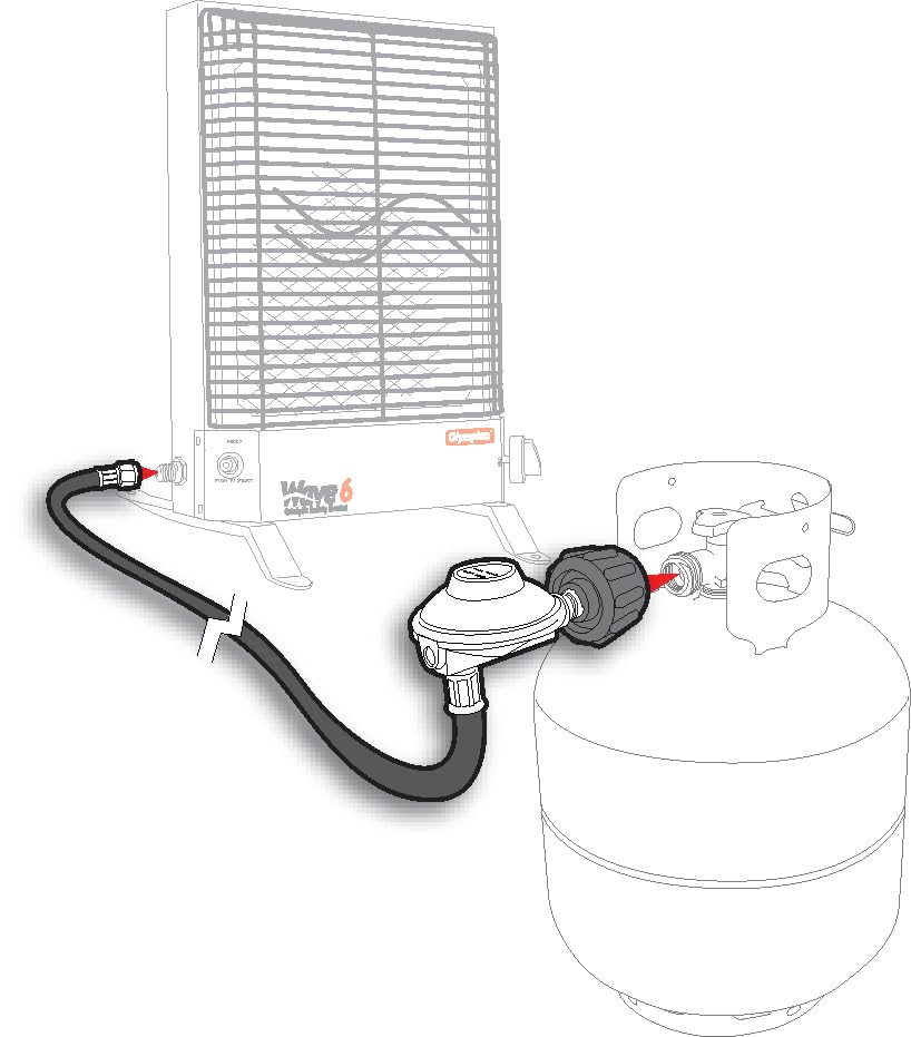 Low Pressure Gas Regulator Camco with 12' Hose 70,000 BTUs/Hr Simple and Quick Install - Use with Low Pressure Gas Fired Heaters (57721)