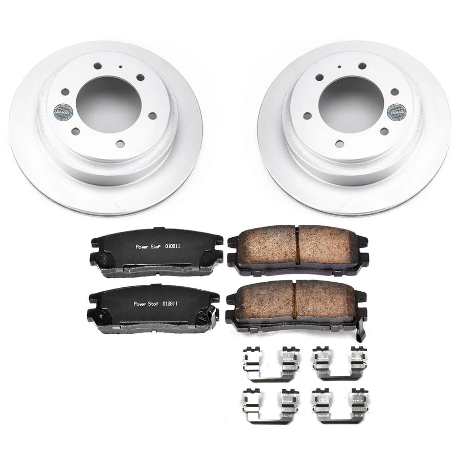 Power Stop CRK5029 Brake Rotors and Z17 Ceramic Brake Pads Kit Rear For Acura SLX, Passport, Amigo, Amigo, Axiom, Rodeo, Rodeo Sport, Trooper, VehiCROSS [Model Specific]