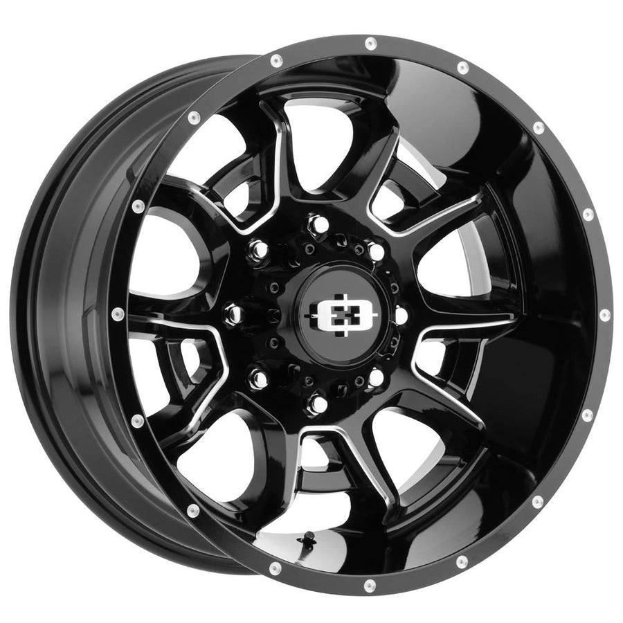 20" Inch VIS-VOR 415 Bomb 5x139.7 Wheel Rim 20x12-51mm Black Milled