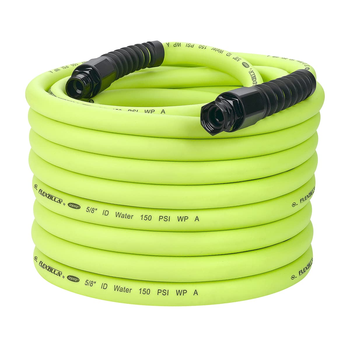 Flexzilla Pro Water Hose with Reusable Fittings 100 Feet | All Weather Flexibility | Leak Free Connections | Under Pressure Won't Kink | Lightweight