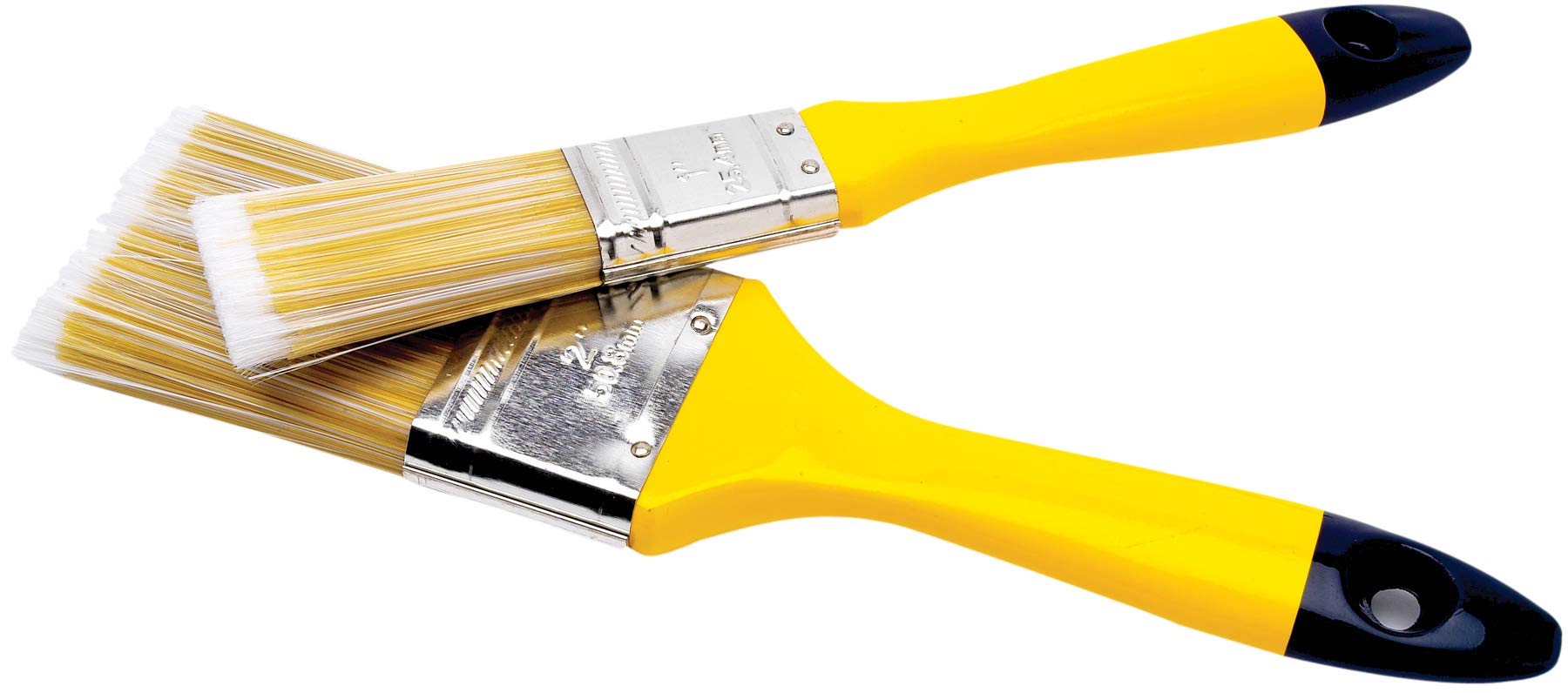 Durable Plastic Handled Brush Set Performance Tool 1119 with 1-Inch and 2-Inch Wide Brushes, Ideal for Automotive, Industrial, and Home Use