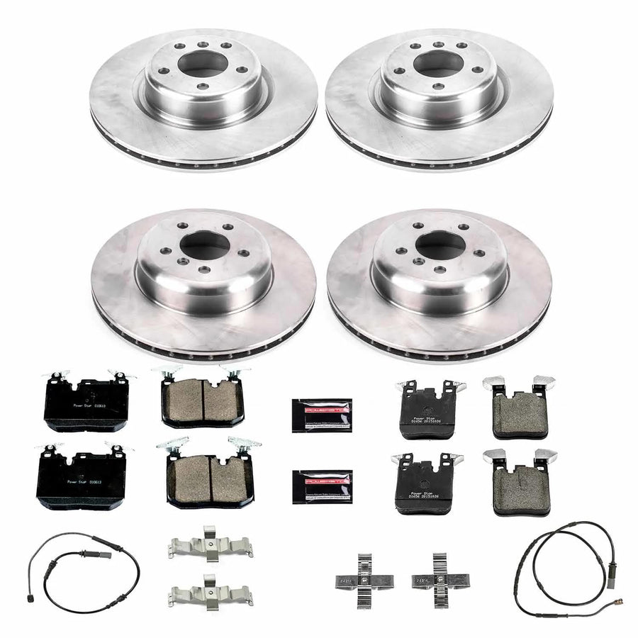 Power Stop Autospecialty KOE7547 Front and Rear Replacement Brake Kit-OE Brake Rotors & Ceramic Brake Pads