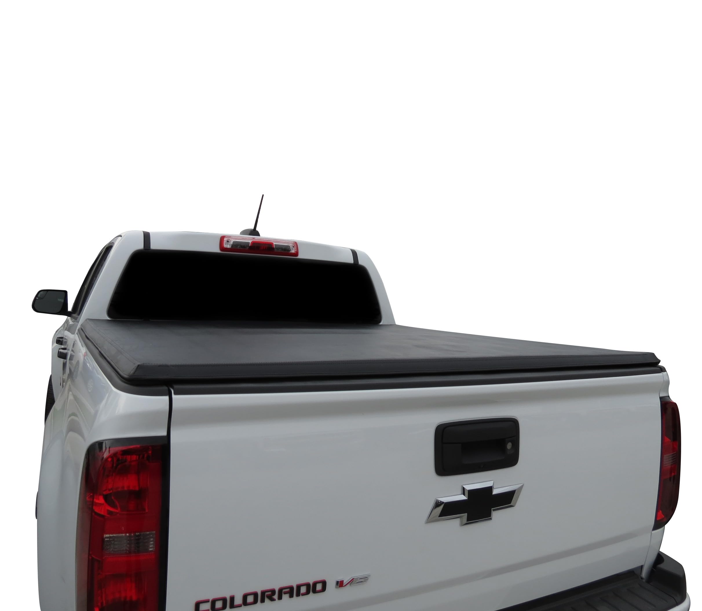 Premier Black Horse Soft Trifold Truck Bed Tonneau Cover Compatible with 2015-2024 GMC Canyon|2015-2024 Chevrolet Colorado 5.1ft Bed-PRS-GM30