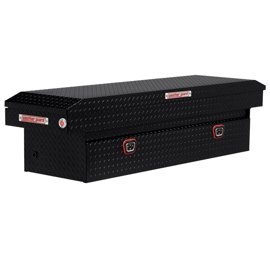 Weather Guard Saddle Box Model 127-5-04, Aluminum, Full Standard, Gloss Black, 11.0 cu ft