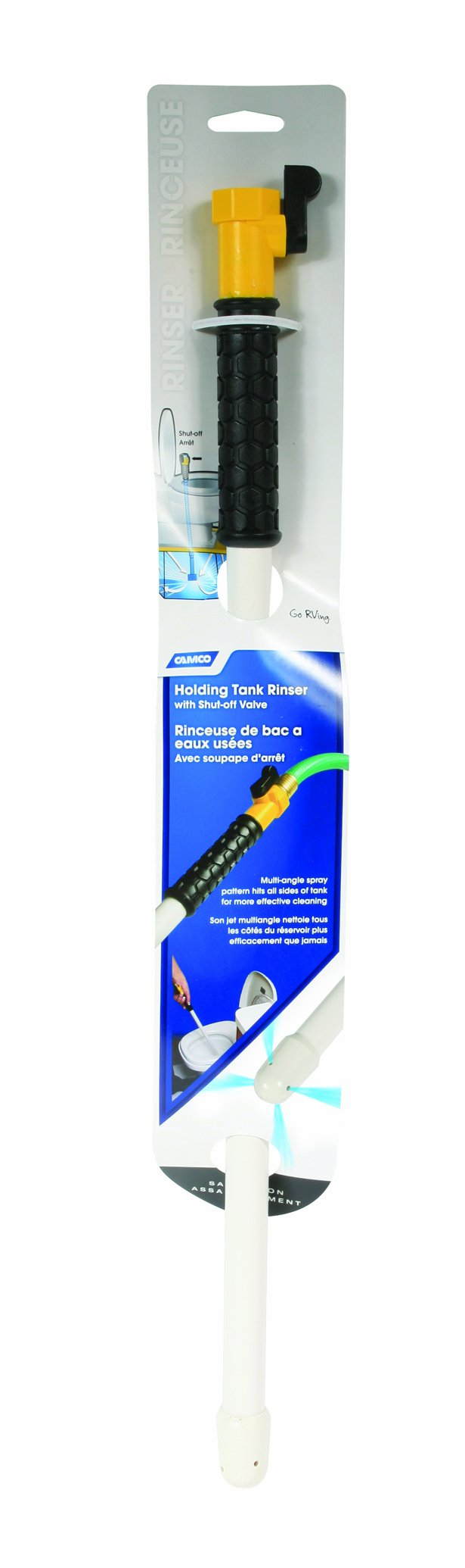 Holding Tank Rinser Camco 40103 with Shutoff Valve, Black