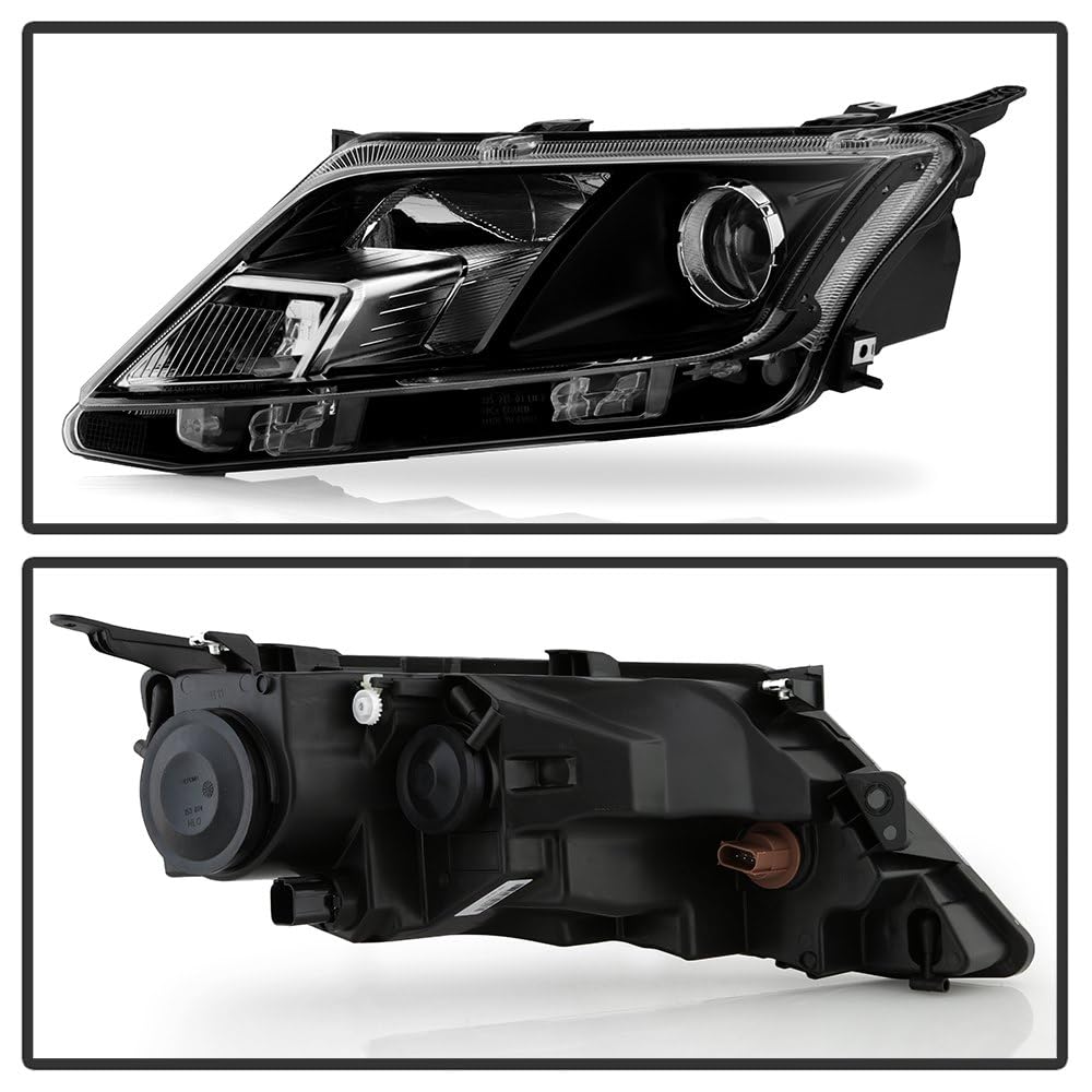 Ford Fusion Spyder (POE) 10-12 Halogen Projector Headlights - OE Color Black - Low Beam-H11(Not Included) ; High Beam-H7(Not Included) ; Signal-3157(Included) - OE Left