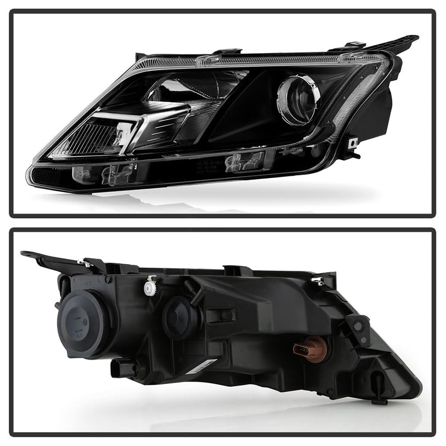 Ford Fusion Spyder (POE) 10-12 Halogen Projector Headlights - OE Color Black - Low Beam-H11(Not Included) ; High Beam-H7(Not Included) ; Signal-3157(Included) - OE Left
