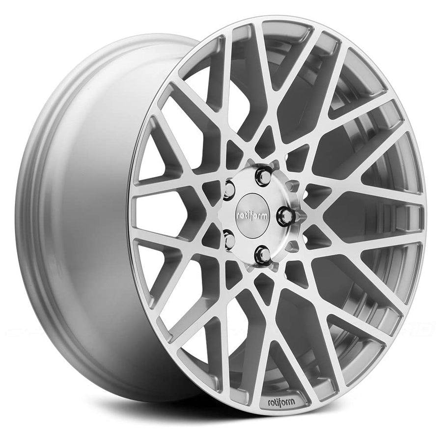 R110 Rotiform 19X8.5 5X112 GL-SLVR-MACH 35MM - R1101985F8+35