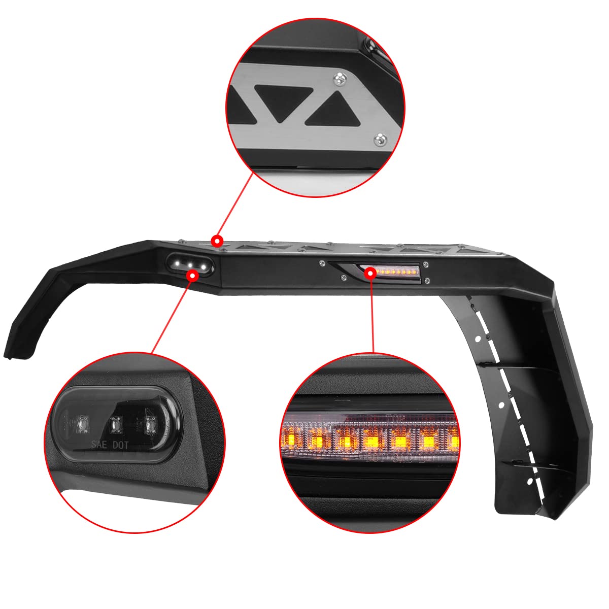 Heavy Duty CPW Steel Front Fender Flares Kit for 2007-2018 Jeep Wrangler JK & Unlimited JKU (2/4 Doors) Solid Steel Wheel Offroad Fender Liner Textured Matte Black 2 PCS