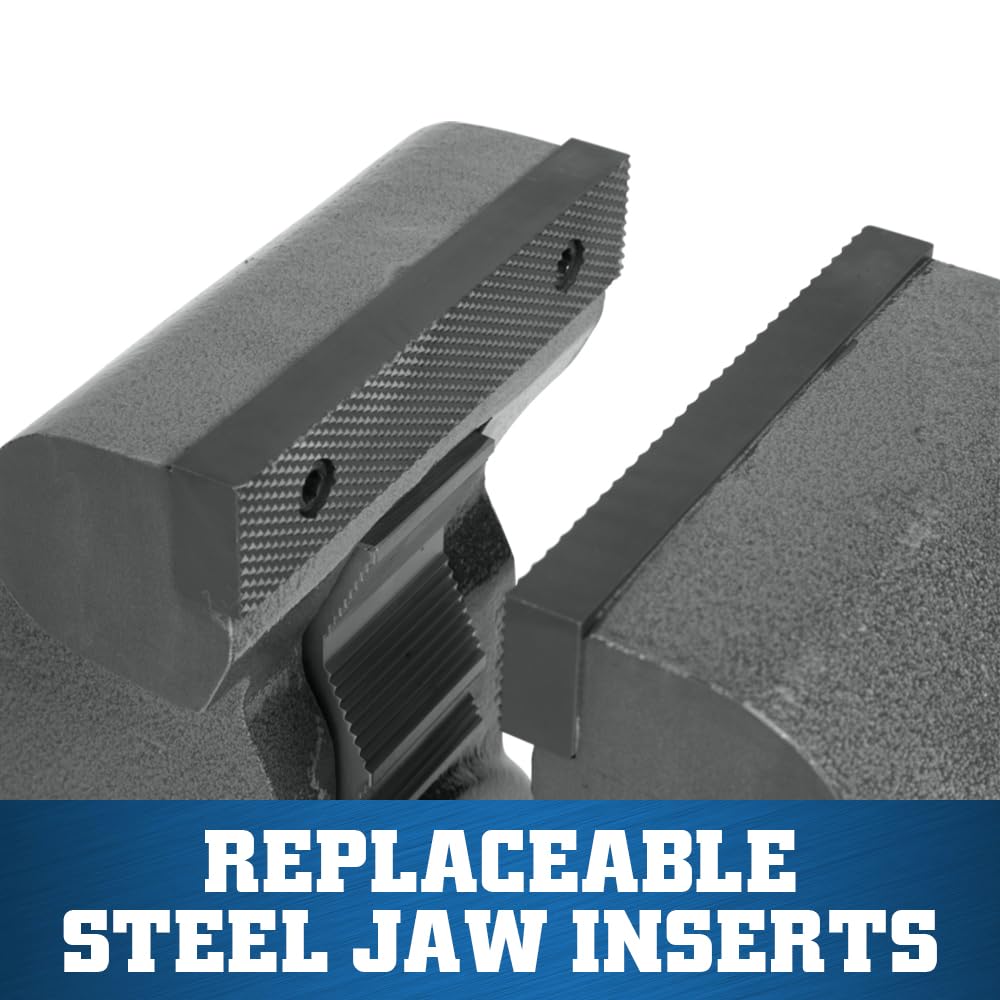6" Jaw Width Wilton Pipe & Bench Vise, 9" Max Jaw Opening, 6-5/8" Throat (Model C-3)