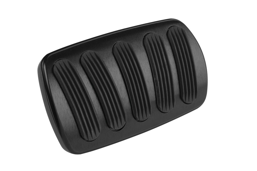 Black Billet Aluminum Curved Power Brake Pad with Rubber for Chevy Lokar XBAG-6137