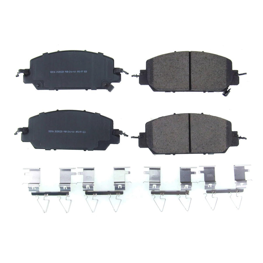 Power Stop Front Brake Kit For Acura 2025 |Honda Clarity 2017-21 |CR-V 2017-25 |HR-V 2023-25 - Ceramic Brake Pads With Installation Hardware, 17-2036