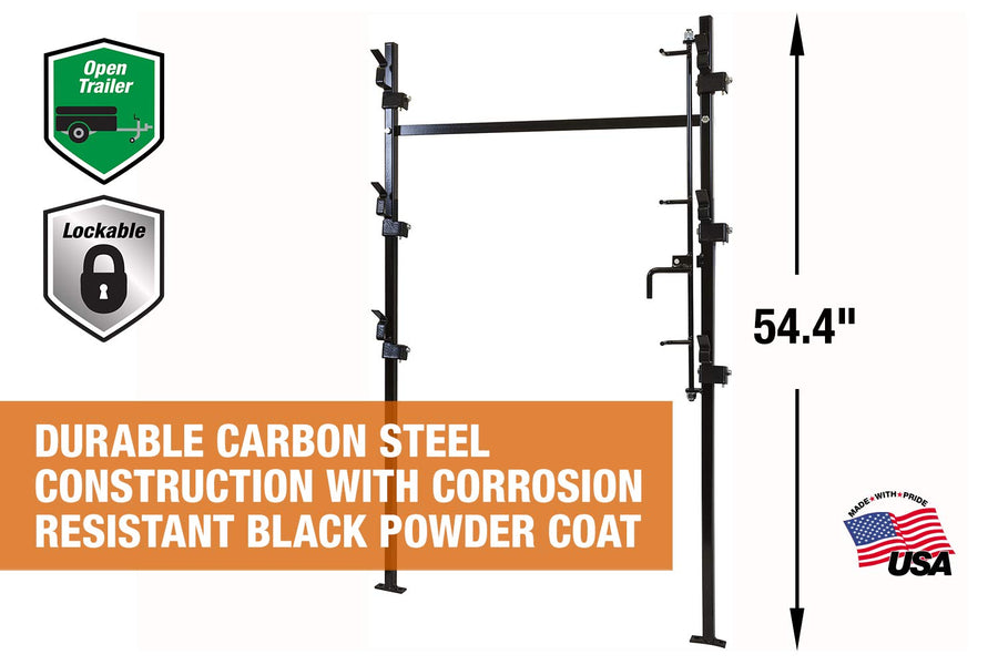 LT10 Buyers Products Landscape Trailer Trimmer Rack, Holds 3 Weed Eaters, Made in the USA, Trimmer Rack For Open Landscape Trailers, Lawn Care Accessories, Lawn Equipment & Landscape Tools