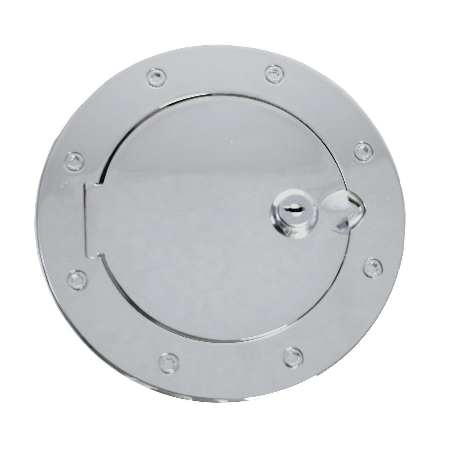 Gas Cap Door, Locking, Rugged Ridge Stainless Steel | 11134.03 | Fits 2007-2018 Jeep Wrangler JK